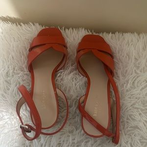 Orange Slide-On Kate Spade Shoes